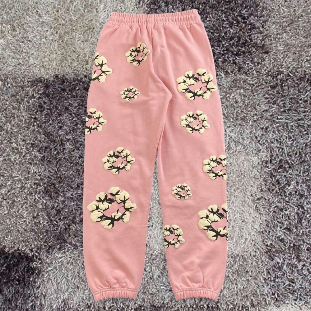 Floral Pink Women's Joggers - Picture 2 of 3